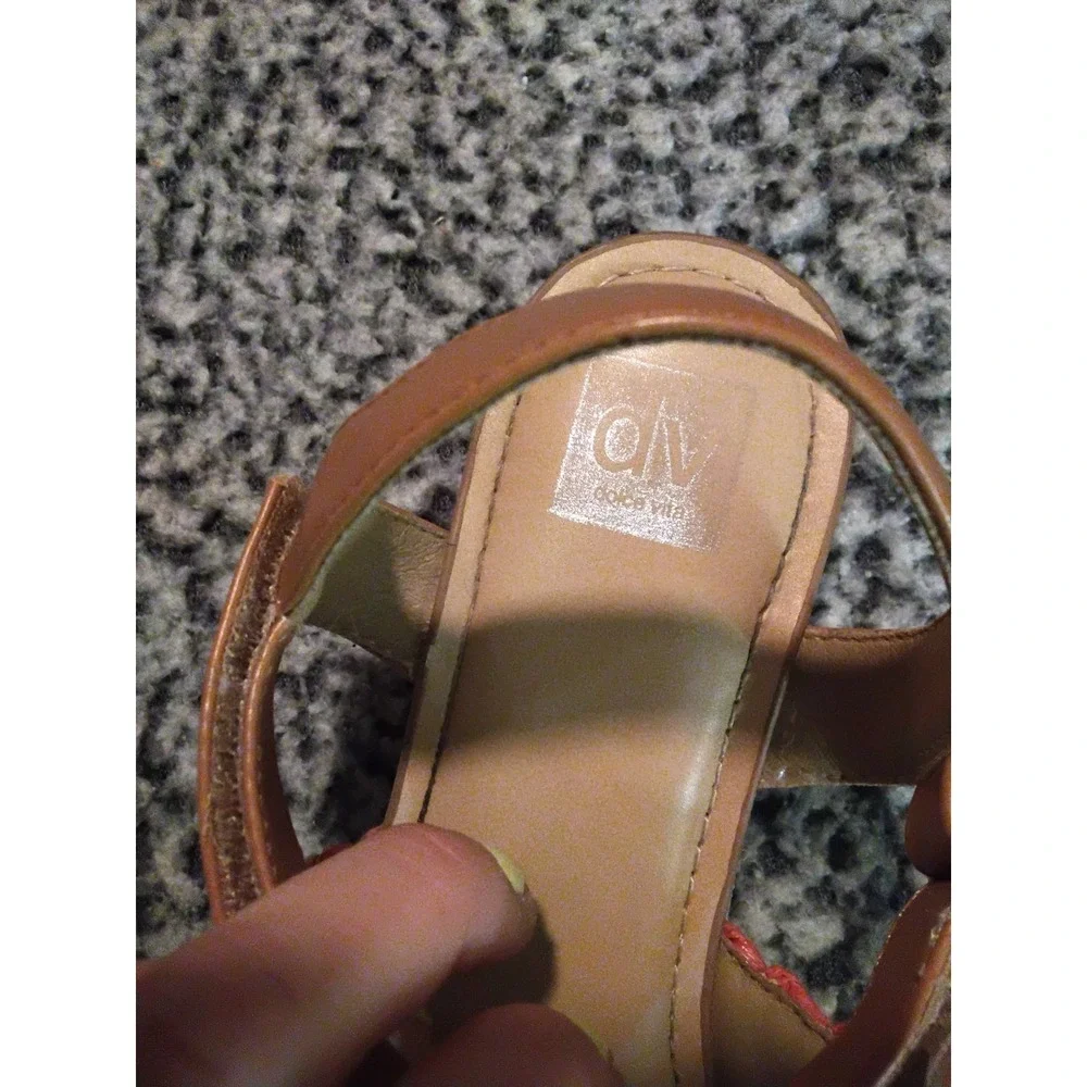 DV Dolce Vita Deborah‎ Girls Multi Color Braided Wedge Sandals Size 5 SF3409